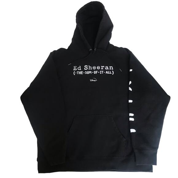 Ed Sheeran The Sum Of It All Hoodie XXL 2XL Black Disney Independent Promo EUC - Picture 3 of 12